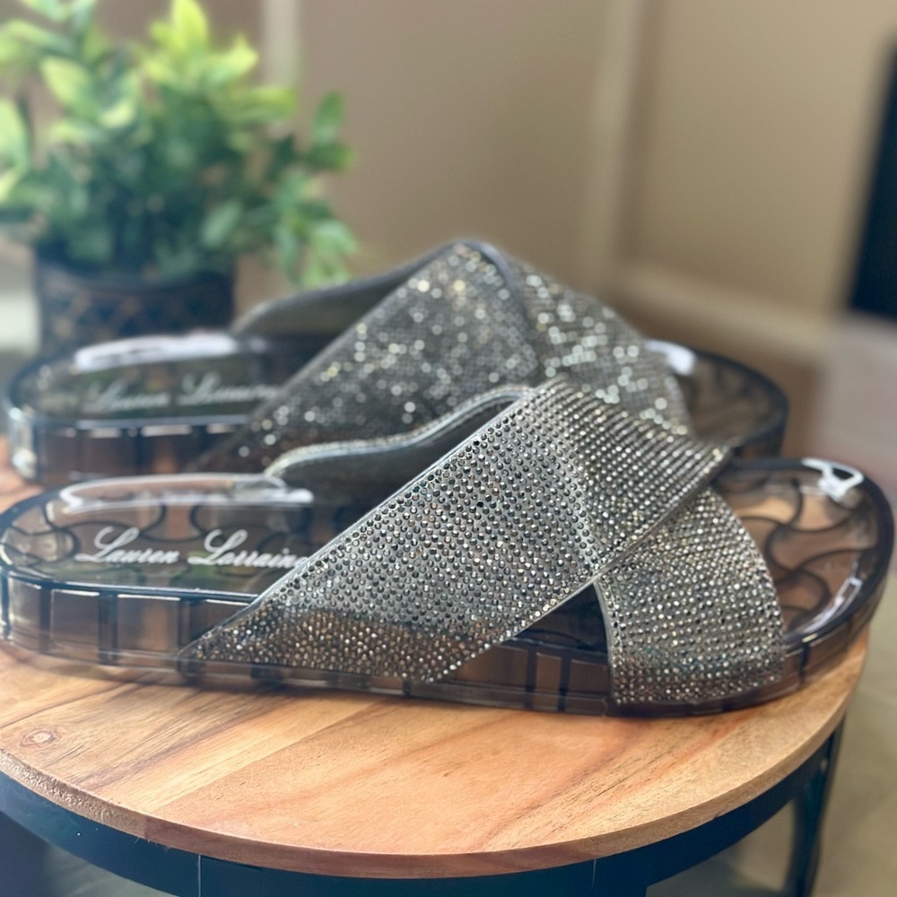 Lauren Lorraine Sparkling Silver Sandals - Picture 3 of 3